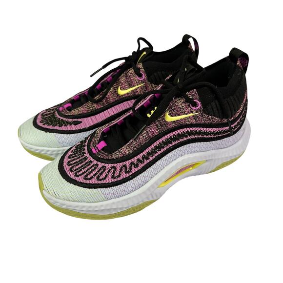 Nike Cosmic Unity 3 Basketball Shoes Black Purple Lemon Yellow DV2757 500 sz 8